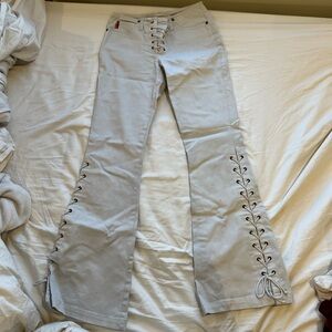 Lace-Up Flare/Bootcut Pants